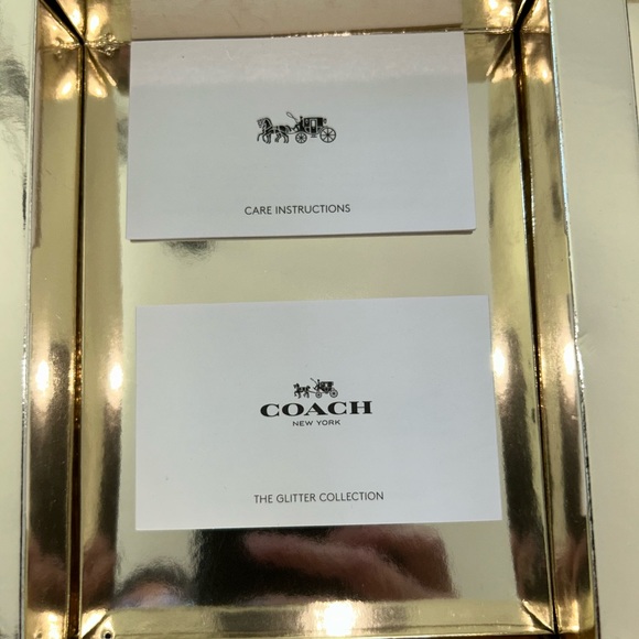 COACH STAR GLITTER TRAVEL SET Passport Holder & Luggage Tag - Picture 5 of 9